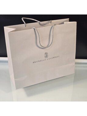 BRUNELLO CUCINELLI Authentic Large Paper Gift Shopping Bag 16.25"x13.25"x6"